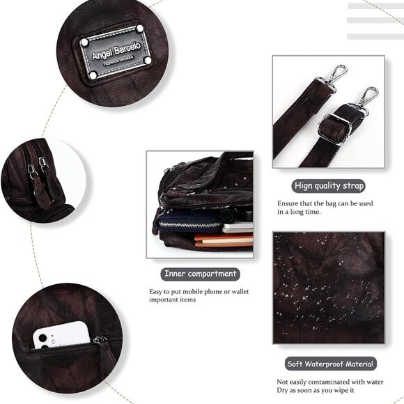 Hobo Bag for Women Crossbody Purse and Handbags Ladies Shoulder Bags - Picture 4 of 7